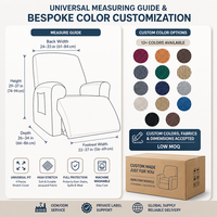 Housse de canapé inclinable simple extensible, lot de 4 pièces, couleur unie, antidérapante, élastique, pour fauteuil, tout compris, pour salon, lavable