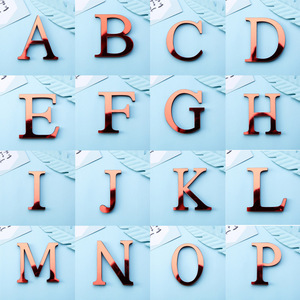 Lettres anglaises 3D, autocollant Mural combiné en mousse acrylique et EVA, autocollant Mural pour <span class=keywords><strong>porte</strong></span>, chambre à coucher, affiche d'alphabet, peler et coller, Art Mural - Product Image 5