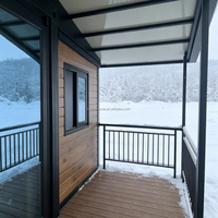 Maison conteneur préfabriquée, portable et extensible, ignifuge, pour chambre, hôtel, cour.