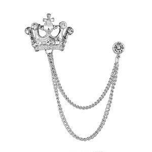Costume pour homme Bijoux de luxe de haute qualité Épinglette à la mode Broches à chaîne