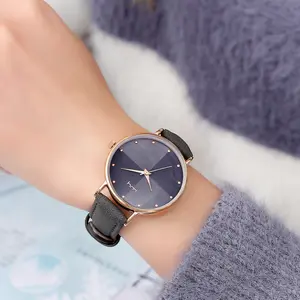 雷蒙斯WY-113时尚品牌独特设计个性化女性咖啡皮革手表relojes de mujer石英表