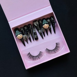 Boîtes d'emballage personnalisées pour faux cils et ongles à presser, en acrylique fait main, pour la vente en gros - Product Image 2