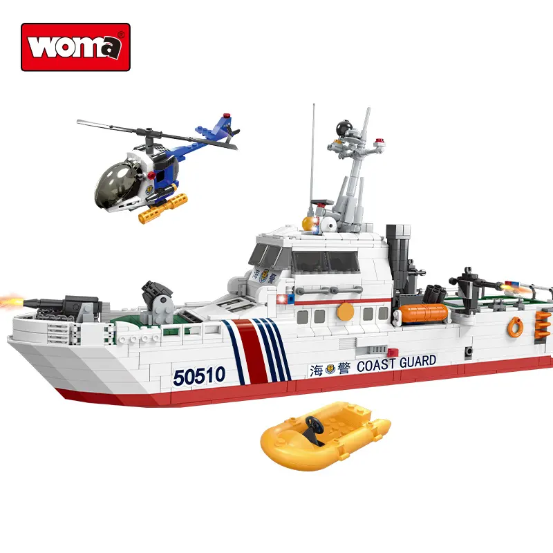 WOMA TOYS 2022 Home Decor Military War Fleet Boat Ship Plane Battleship Battle Ships Building Block Bricks Assembly Games