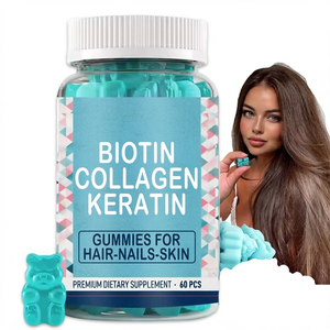 Private Label Vegan Biotin & Collagen <b>Gummies</b> for Adult Use-Gluten-Free Beauty Support for Hair Skin & Nails - Product Image 1
