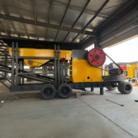 Concasseur de pierres mobile 20-80 T/h pour minerai d'or, granit, béton – Concasseur à mâchoires PE 400x600 avec crible