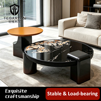 Ensemble de tables basses en bois de style italien moderne et luxueux pour salon, table centrale pour canapé, table à thé, décoration de la maison