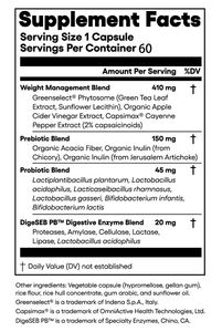 Dunne 30 Probiotische Kruidensupplementen Voor Effectief Gewichtsbeheersing Voor Volwassenen En Tieners Die Niet Worden Aanbevolen Voor Zwangere Vrouwen - Product Image 2