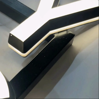 Lettres en relief 3D en acrylique GFACE avec éclairage LED, éclairées de devant/dedans, double face, étanches IP65, signalétique murale extérieure pour bar/centre commercial/maison