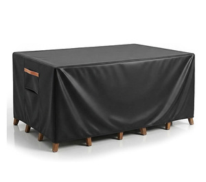 Housse de <span class=keywords><strong>protection</strong></span> pour mobilier de patio Oxford, housse <span class=keywords><strong>rectangulaire</strong></span> imperméable pour <span class=keywords><strong>table</strong></span> et chaises d'extérieur, résistante aux UV et au vent - Product Image 1
