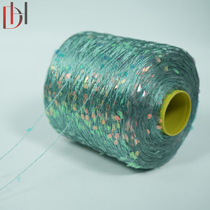 Polyester Himmelblau Wassertropfen-förmiges Paillettengarn zur Kleidungsdekoration - Product Image 4