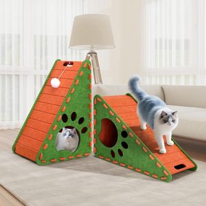 Factory Price Foldable Cat <b>Bed</b>, Premium Acoustic Felt Soundproof Cat <b>Cave</b> Customizable for Small Space & Balcony - Product Image 6