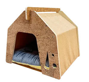 Acogedor y seguro: la mejor casa para gatos, casa de madera para mascotas respetuosa con el medio ambiente, Perrera de madera para perros, perro de madera sostenible