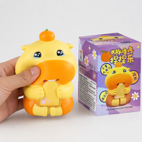 Jouet Squishy Capybara qui pleure, emballé en boîte, à rebond lent, animal mignon à presser, jouet anti-stress Kawaii pour enfants, cadeau
