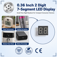 Module d'affichage LED professionnel à 7 segments, 2 chiffres, 0,36 pouce, conçu pour l'affichage de la température des lisseurs de cheveux