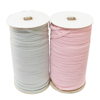Vente en gros 144yd 5mm de large cordon élastique plat Polyester caoutchouc extensible couture sangle plusieurs options de couleur techniques tissées