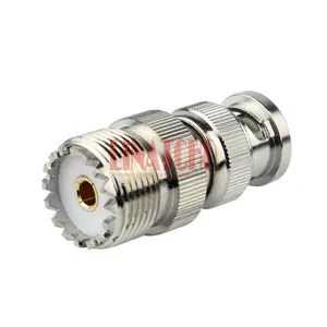 UHF Female SO239 Jack к BNC Male Plug RF коаксиальный автомобильный радиокабель антенный адаптер