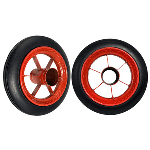 Roues en caoutchouc massif 12 pouces, roulettes industrielles robustes pour chariot à main, pelle à main, pneu sans air type 300-8 - Product Image 1