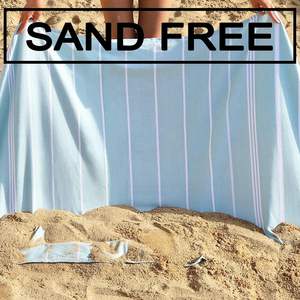 <span class=keywords><strong>Asciugamani</strong></span> Turchi Personalizzati in Puro Cotone e Poliestere <span class=keywords><strong>con</strong></span> Eleganti <span class=keywords><strong>Nappine</strong></span> e Borse a Righe per Spiaggia - Product Image 3