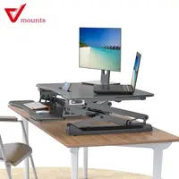 V-Mounts Portable Adjustable Large Size Laptop Office Computer Workstation Table Standing Sit Stand Desks VM-LD07E