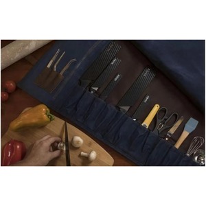 Free Sample camping outdoor knife carrier tote <b>Waxed</b> casual Knife Roll Chefs <b>Bag</b> Deluxe Knife roll Case <b>bag</b> for chef - Product Image 6
