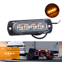 Feu latéral de camion ultra-mince, toujours allumé, 4 LED, feu de signalisation, feu d'avertissement, clignotant