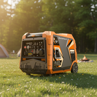 DS12000IE Superleiser Benzin-Inverter-Generator mit Elektrostart für Landwirtschaftliche Nutzung mit Rädern Leicht zu Bewegender Generator 50Hz/60Hz