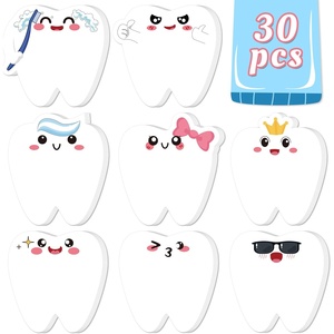 Cadeaux personnalisés pour la Semaine des Infirmières : Blocs-notes adhésifs en forme de <span class=keywords><strong>dent</strong></span> pour assistant dentaire, bloc-notes Post-it pour dentiste, pour adultes - Product Image 1