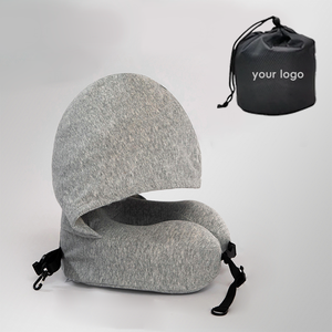 Almohada de Viaje para el Cuello YUE RISE, Ligera y Portátil, Plegable, con Capucha Extraíble y Núcleo de Espuma Viscoelástica, con Bolsa de Almacenamiento - Product Image 1
