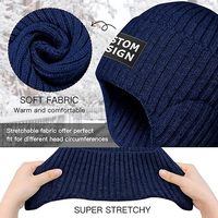 Gorro de Punto Personalizado HKZB con Orejeras y Bordado 3D, con Foto o Logotipo, Ideal para Viajes, Unisex, con Diseño de Frutas, Letras y Puntos