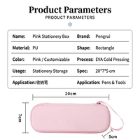 Étui rigide EVA rose mince et long pour appareils électroniques, grande capacité, antichoc, protection intégrale, poche en maille, fermeture éclair, personnalisable OEM, vente en gros