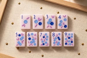 Fichas de Mahjong de Acrílico Duradero de Lujo The Botanical Line Paris Pink 2.0 - Product Image 5