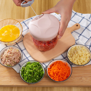 Hachoir et broyeur manuel en acier inoxydable pour aliments, viande et légumes, mini hachoir à ail en plastique PP - Product Image 5