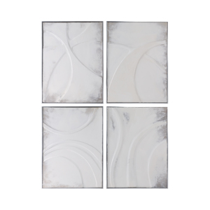 Set di quadri da parete con curve fluide e texturate per soggiorno, camera da letto, ufficio, sala da pranzo. - Product Image 4