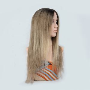 Pelucas de encaje sin pegamento 13x4 HD, cabello humano liso rubio ceniza ahumado para mujeres - Product Image 6