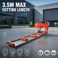 Scierie mobile robuste VOER, lame à bande de 3,27 m, poids de 550 kg, coupe-bois industriel pour la construction d'infrastructure