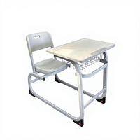Ensemble moderne de bureau et chaise scolaire combinés, couleur, taille et logo personnalisables, mobilier de classe pour les élèves