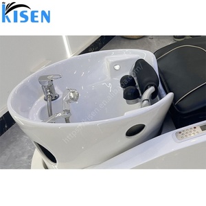 Sillón de Masaje Eléctrico KISEN para Barbería, Spa y Salón de Belleza, con Lavabo de Cerámica - Product Image 6