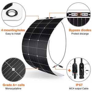 Système solaire photovoltaïque simple 12V 24V 100 150 200 500 1000 Watt 100 Watt 150 Watt 200 Watt Panneau solaire flexible pliable en <span class=keywords><strong>film</strong></span> - Product Image 3
