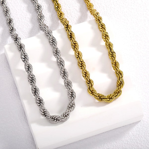 Pulsera de Cadena Trenzada de Acero Inoxidable de 6mm, Estilo Europeo Americano, Unisex, Moderna, con Botón, Marca Tanjing Fashion - Product Image 1