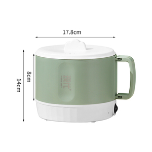 Nồi điện đa năng màu xanh đang thịnh hành, có lớp chống dính, nhỏ gọn, gấp gọn được, tiện dụng khi đi du lịch, nấu mì, hấp, lẩu - Product Image 6