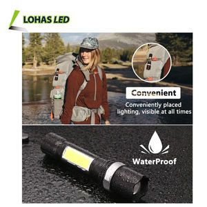 Linterna LED Impermeable para Exteriores 2023, Giratoria, con Zoom Ajustable, Recargable por USB, para Emergencias y Camping - Product Image 5