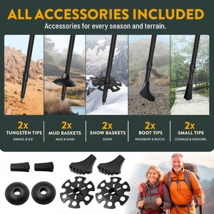 Bastones de Senderismo Ultraligeros CZFIT, Bastones de Trekking Telescópicos Plegables de Aleación de Aluminio para Mujeres y Hombres - Product Image 6