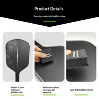Grand bloc de nettoyage en caoutchouc noir pour raquette de pickleball, éliminateur de saleté, nettoyeur de surface pour face de raquette de pickleball