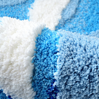 Tapis irrégulier personnalisé Blue Sea Wave Tapis de bain Tapis de sol pour enfants Tapis tufté à la main personnalisé