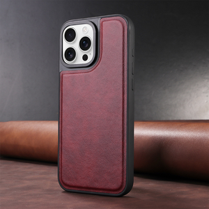 เคสโทรศัพท์หนังแท้หลากสีสไตล์มินิมอลแบบธุรกิจ ใช้ได้กับ iPhone ทุกรุ่น - Product Image 5