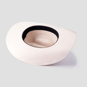 卸売 カスタム ファッション ユニセックス 西オーストラリア産 ウール ピンク フェルト カウボーイハット - Product Image 5