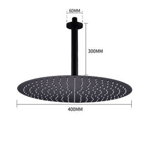 Bras télescopique rond encastré chromé de 16 pouces pour salle de bain avec bras d'extension de buse Slimline <span class=keywords><strong>Kit</strong></span> de bras de <span class=keywords><strong>douche</strong></span> - Product Image 3