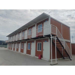 Casa de contenedores de paquete plano 2 en 1 horizontal prefabricada portátil, unidad de vivienda estándar de diseño de fábrica para uso en centros comerciales o hoteles - Product Image 6