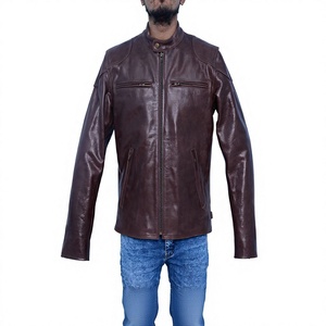 Chaqueta de Cuero Casual para Hombre de Alta Calidad, Corte Elegante, Cuello Alto, Cuero PU Suave, Lona Transpirable de Secado Rápido, Diseño Otoñal - Product Image 1