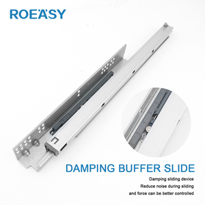 <span class=keywords><strong>Riel</strong></span> de Deslizamiento para Cajón ROEASY Hardware, de Tres Secciones, Extraíble Completamente, con Amortiguación Oculta y Soporte Inferior - Product Image 2